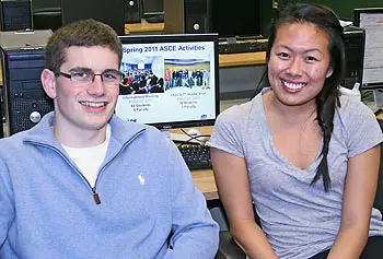 Academic achievers Joseph Benoit and Lisa Juan.