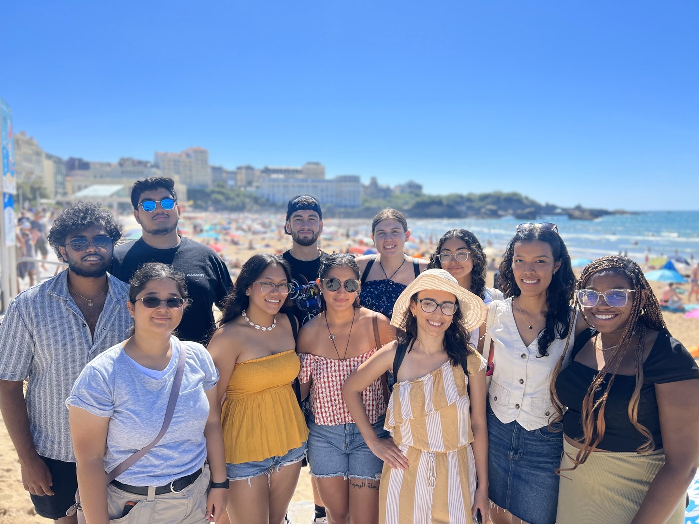 UMass Lowell Honors students studying abroad in Biarritz, France