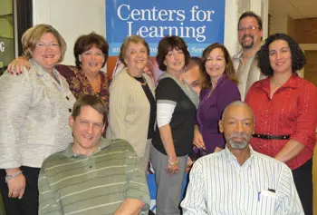 Centers for Learning staffers, from left, front, David Driscoll and David McSwain; rear, &nbsp;Kristen Rhyner, Sheila Riley-Callahan, Susan Lemire, Judy Frank, Suzanne Gamache, Wadia Khabazeh and Jim Lyman.
