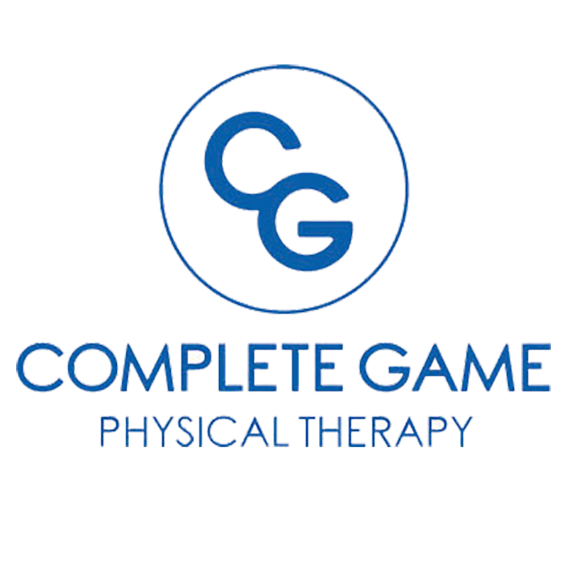 Logo: CG connected in a circle with text below: Complete Game Physical Therapy
