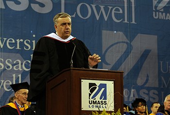 Boston Police Commissioner Ed Davis at UMass Lowell Undergraduate Commencement 2013