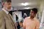 Director of TURI, Prof. Mike Ellenbecker of Work Environment, talks to student Sethumadhavan Ravichandran about his award-winning research on finding a greener solution to brominated-flame retardants, a toxic chemical used in foam products such as infant car seats, mattresses and pillows.