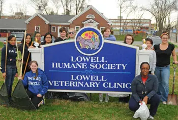 Reach Out River Hawks, a community service group on campus, contributed volunteer hours to UMass Lowell's nationally recognized service record.