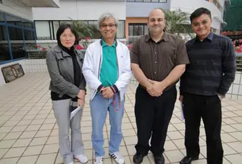 Stephen Saravara, a lecturer in the Department of Criminal Justice and Criminology, third from left, with City University of Hong Kong&nbsp;faculty members Asst. Prof. Lena Yueying Zhong, Asst. Prof. T. Wing Lo and Asst. Prof. Yao-chung Chang.