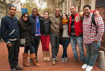 UMass Lowell students traveled to Philadelphia for a cultural immersion trip with the Office of Multicultural Affairs. Photo by Liron Asher.