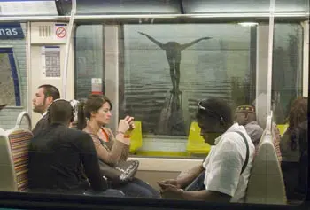 Arno Minkkinen&rsquo;s work is shown in a Paris Metro station &ndash; one of many installations throughout the city.
