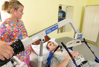 To prevent back injuries and musculoskeletal disorders among aides and other caregivers, the CPH-NEW is continuing to work with nursing homes that use lift devices for residents.