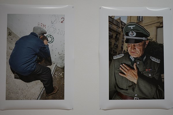 Two photos by Pedro Letria from his show "Maskirovka"