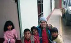 Julianne Rhoads enjoyed collaborating with many people &ndash; including these young Peruvians &ndash; to successfully construct an energy-efficient medical clinic high in the mountains.