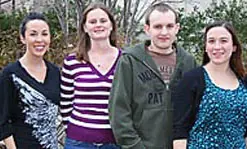 The principal organizers of the Student Environmental Alliance are, from left, Erin Sullivan, Danielle Sherman, Tyler Arrigo and Meghan Mandel.