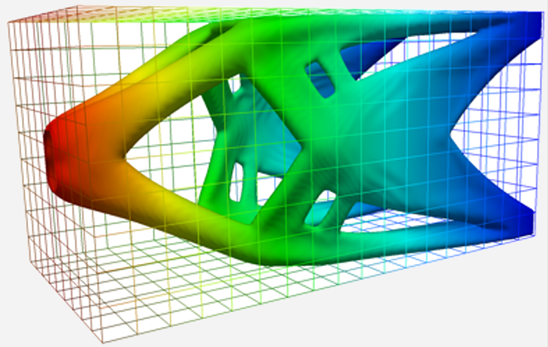 Computer illustration of a 3D design component