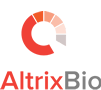 Altrix Bio logo with the words: Altrix in red and Bio in gray, with a circle that is red and gray above it.