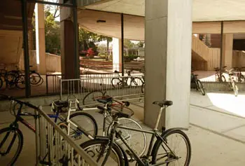 The University takes a big green step with the introduction of a free, easy bike share program. Fifteen cycles are available to help students, faculty and staff get where they need to go.