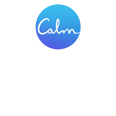 Logo for Calm an app. to help with Guided meditations, soothing music, and bedtime stories