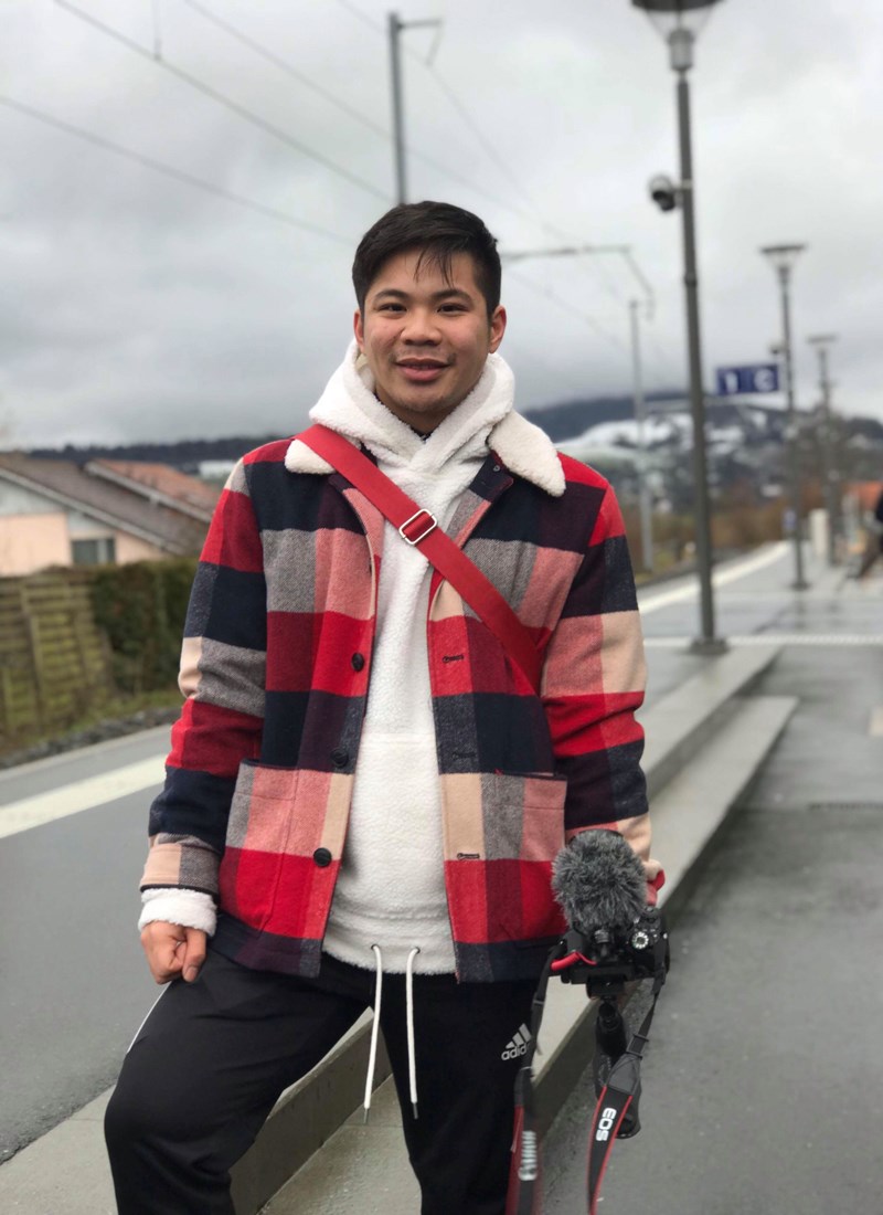 A photo of UMass Lowell student Chummeng Soun, a junior who is pursuing his bachelor of liberal arts degree in Asian studies and digital media, in his native city of Lowell