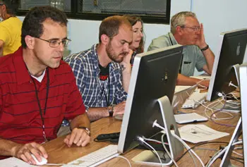 Regional middle- and high-school teachers learned programming skills they could bring into their classrooms during the CS4HS workshop sponsored by Google.