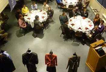 Students see examples of appropriate business attire at a recent Dine & Dress for Success event hosted by the Career&nbsp;Services and Co-op Education Center.