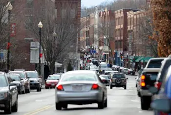 Downtown Haverhill, where UMass Lowell will open a satellite campus next year.
