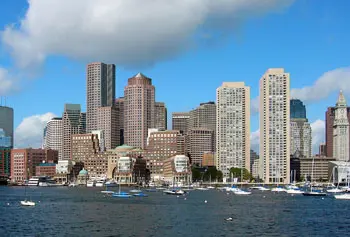High-rise buildings in downtown Boston are at great risk of structural damage in the event of a severe earthquake.