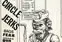 Flyer/handbill for gig by The Circle Jerks featuring artwork by Raymond Pettibon, offset-printed, 8.5 x 11 inches, 1980