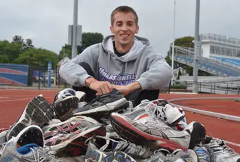 Steve Fitzsimmons and some of his old soles.
