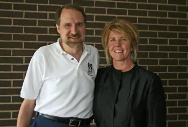 Prof. Robert Giles with the donor, Kristen Williams.