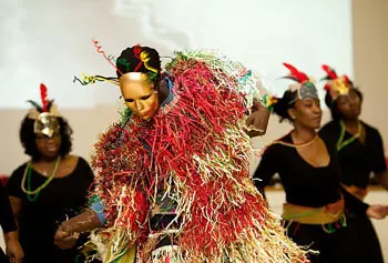 
						Students participate in a dance at the 2011 Intercultural Celebration.
						