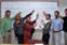 The Belfast-Haifa-Lowell Educational Research Group celebrates the research proposal it created, from left: Martin Hagan of St. Mary’s College at Queens University in Belfast, Ireland; Lily Orland-Barak of Haifa University in Israel; Rivka Eisikovits of Haifa; Stacy Szczesiul; Jim Nehring; and Frank Hennessey of St. Mary’s College.