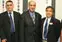 Engineering Dean John Ting, third from right, and Rachid Hankour of Geocomp Corp., far right, with the Iraqi delegation.