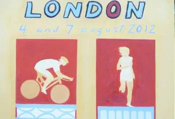The 2012 Olympics triathlon poster will be based on this&nbsp; painting by Prof. Michael E. Jones.