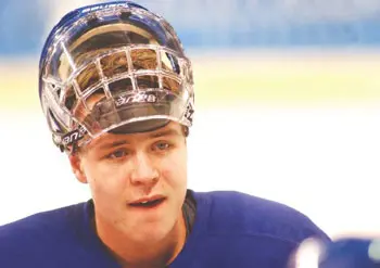 New UMass Lowell hockey player Dima Sinitsyn, a 17-year-old from Russia, practices Tuesday at the Tsongas Center in Lowell. He is a promising defenseman.