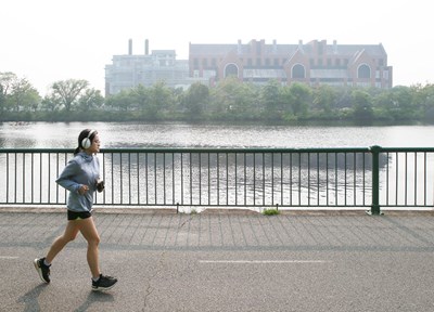 Haze from California wildfires obstructed views along the Charles River 