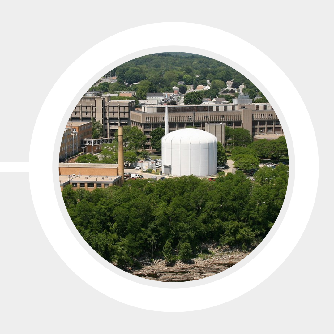 Aerial view of the Radiation Laboratory reactor.