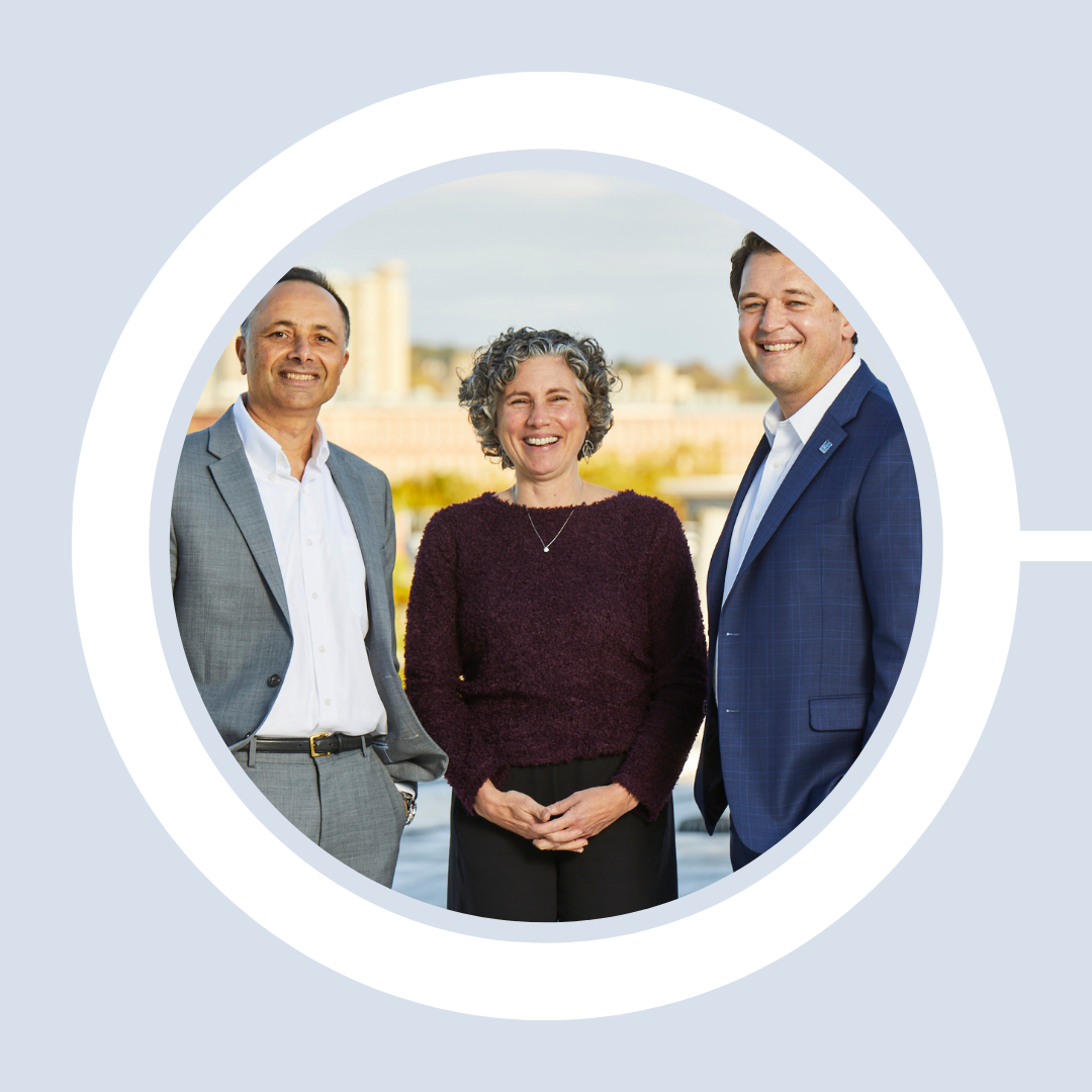 Rist Institute Co-directors Christopher Niezrecki, Juliette Rooney-Varga, and Ruairi O'Mahoney.