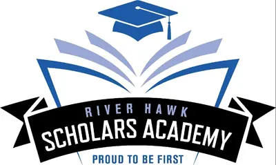 River Hawk Scholars Academy Proud to be First logo