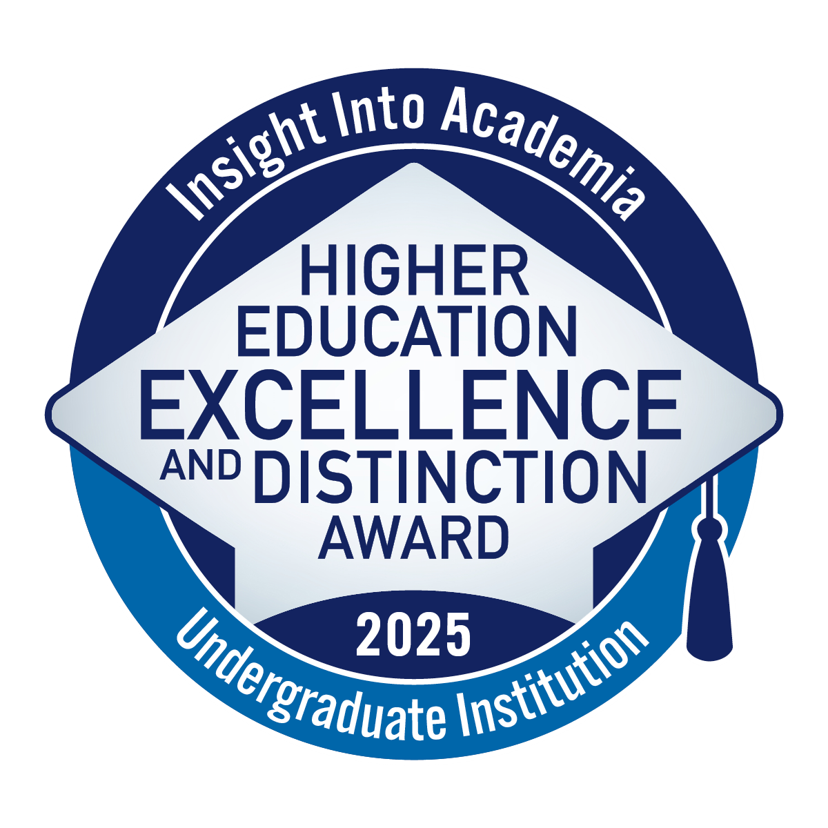 Insight Into Academia Higher Education Excellence and Distinction Award 2025 Undergraduate Institution logo.