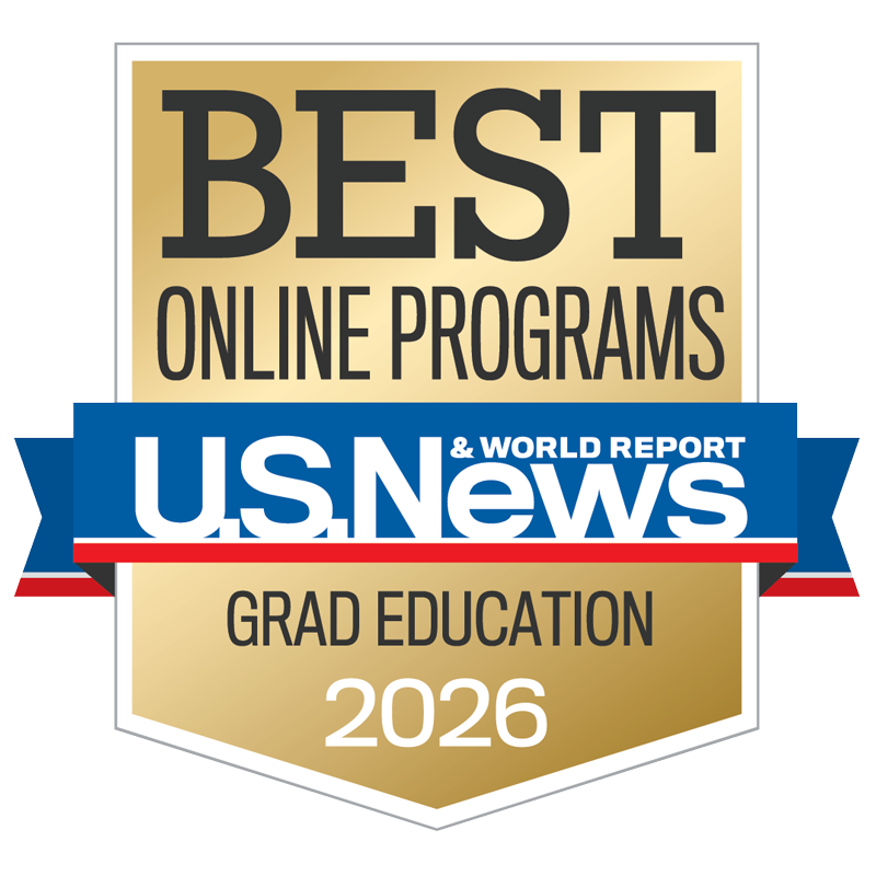  U.S. News & World Report badge for best online graduate education program, UMass Lowell.