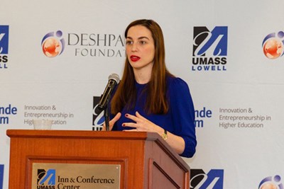In her Deshpande Symposium keynote speech Amy Nelson, CEO of Venture for America, told the crowd that creating entrepreneurs will be a challenge but a necessary one.