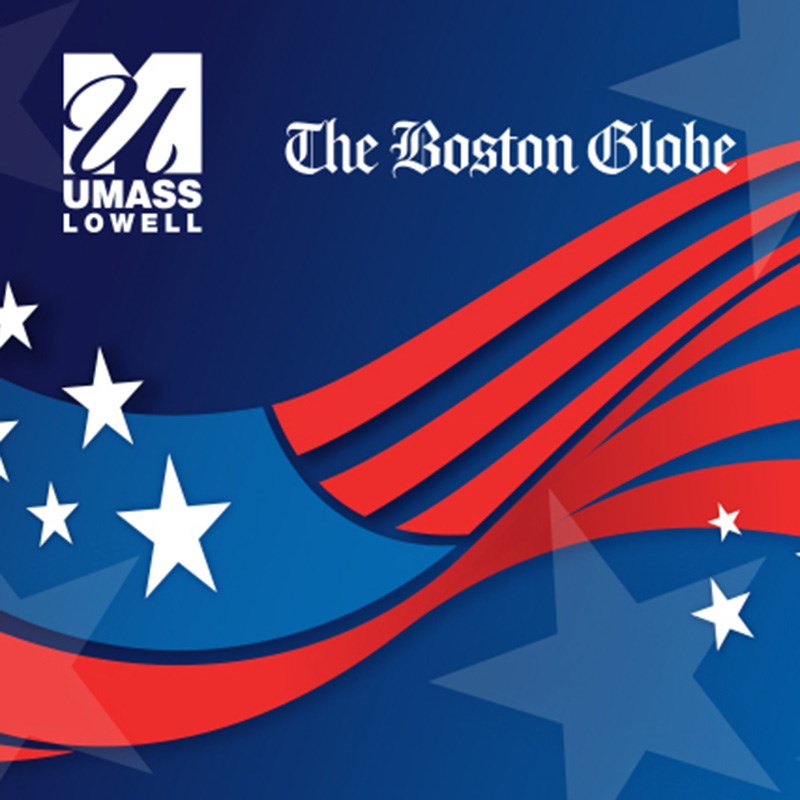 UML-Boston Globe debate logo