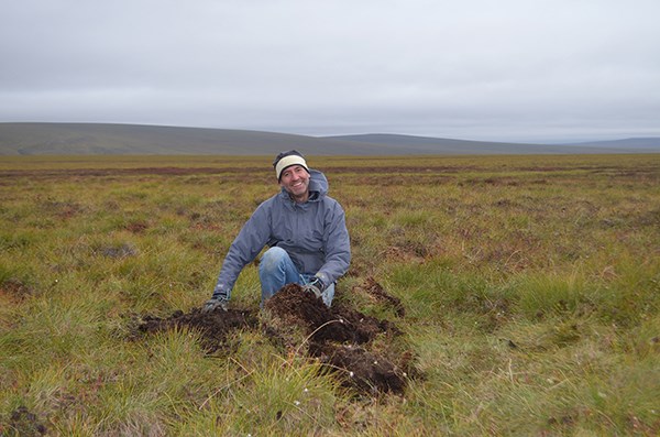 UMass Lowell Prof. Daniel Obrist in the Alaskan tundra