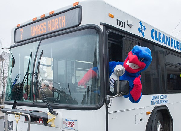 Rowdy on the bus at LRTA event