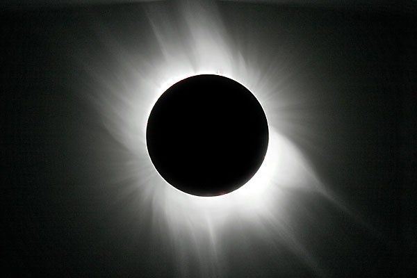 Solar corona during an eclipse