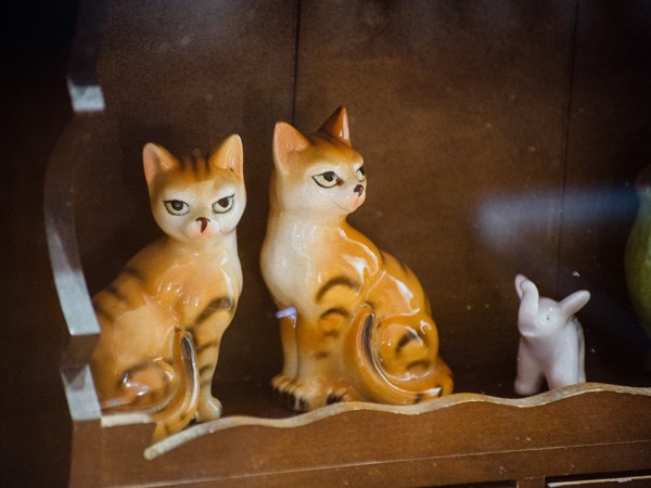 Cat figurines that belonged to author Jack Kerouac