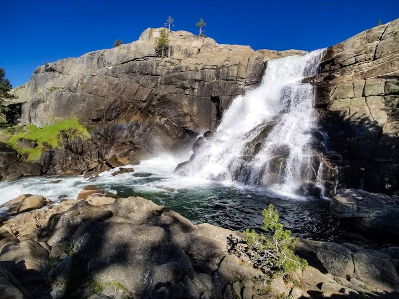 A waterfall on the Pacific Crest Trail