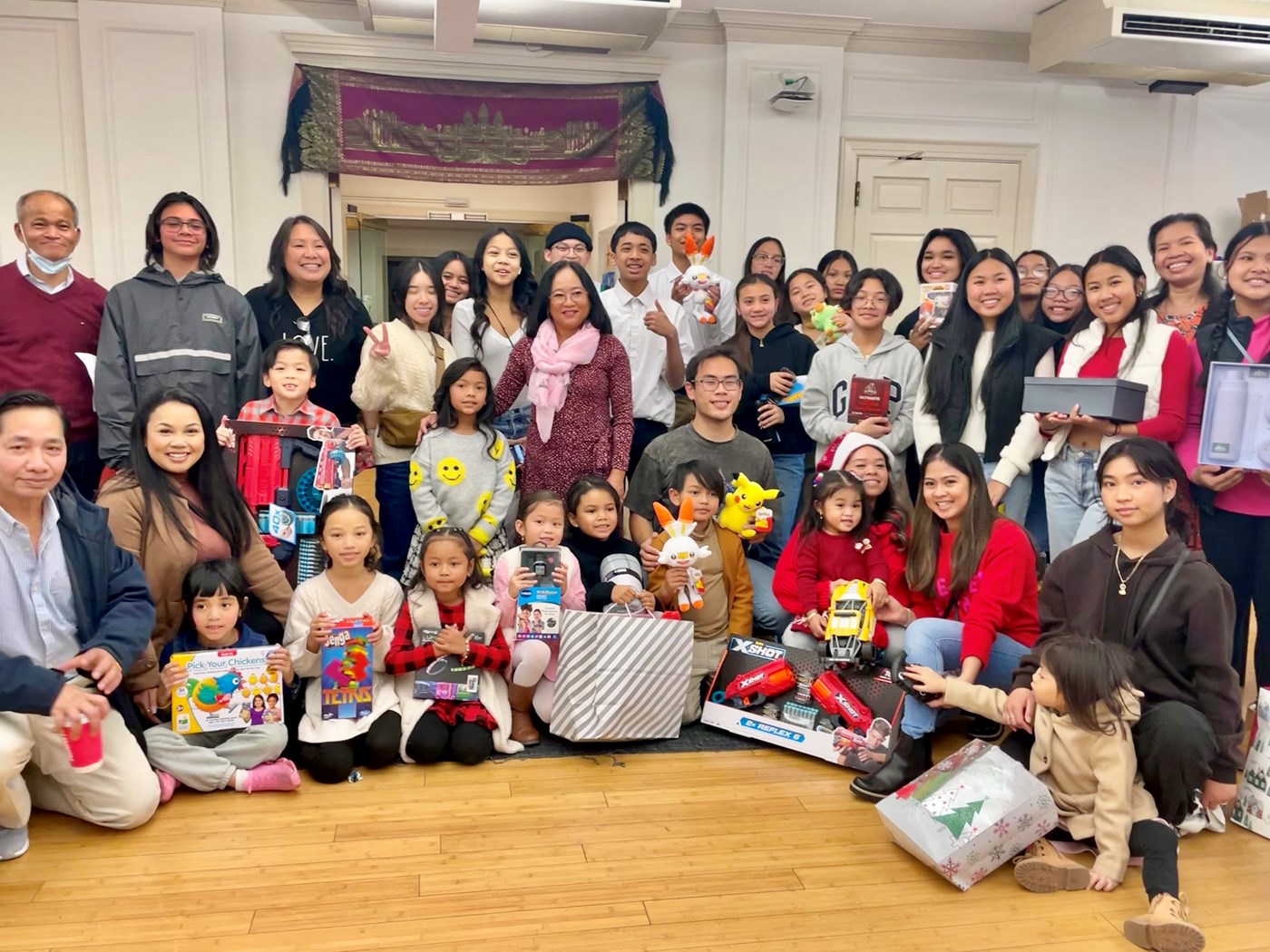Angkor Dance Troupe gathering at Asian American Center for Excellence & Engagement in December 2022.