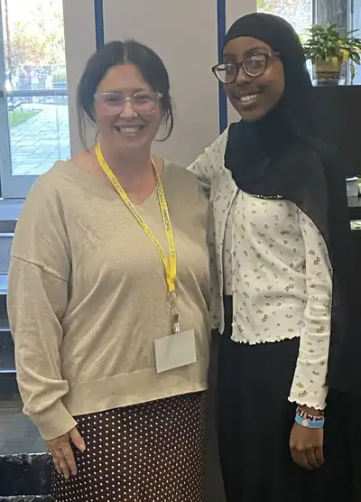 Prof. Hannah Johnson (left) & Amina Ibrahim (right)