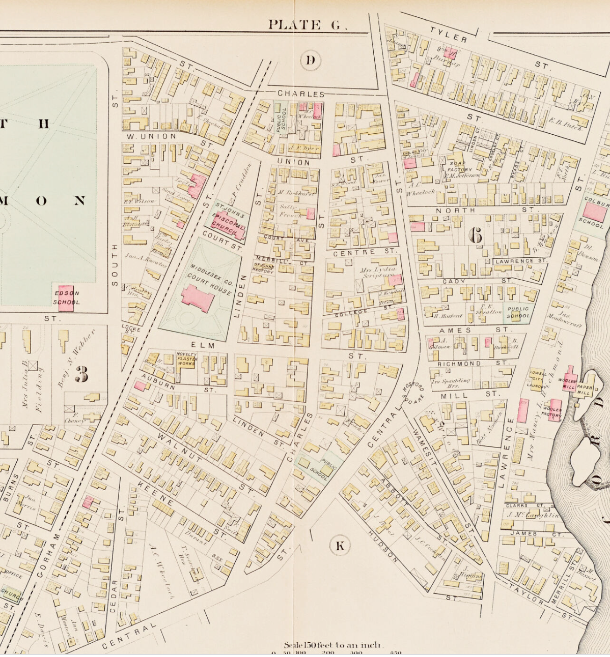Back Central area atlas map from 1879