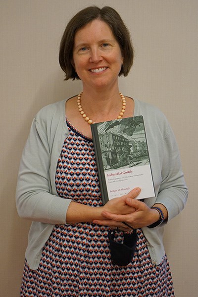 UML English Assoc. Prof. Bridget Marshall with her new book, "Industrial Gothic"