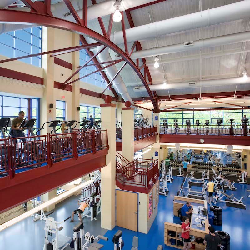 View of the interior of the Campus Rec Center