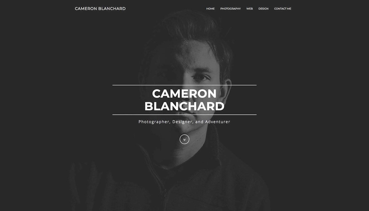 Portfolio website by Cam Blanchard